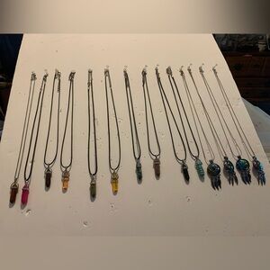 Gemstone necklace lot